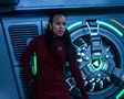 Zoe Saldana plays Uhura in Star Trek Beyond from Paramount Pictures, Skydance, Bad Robot, Sneaky Shark and Perfect Storm Entertainment
